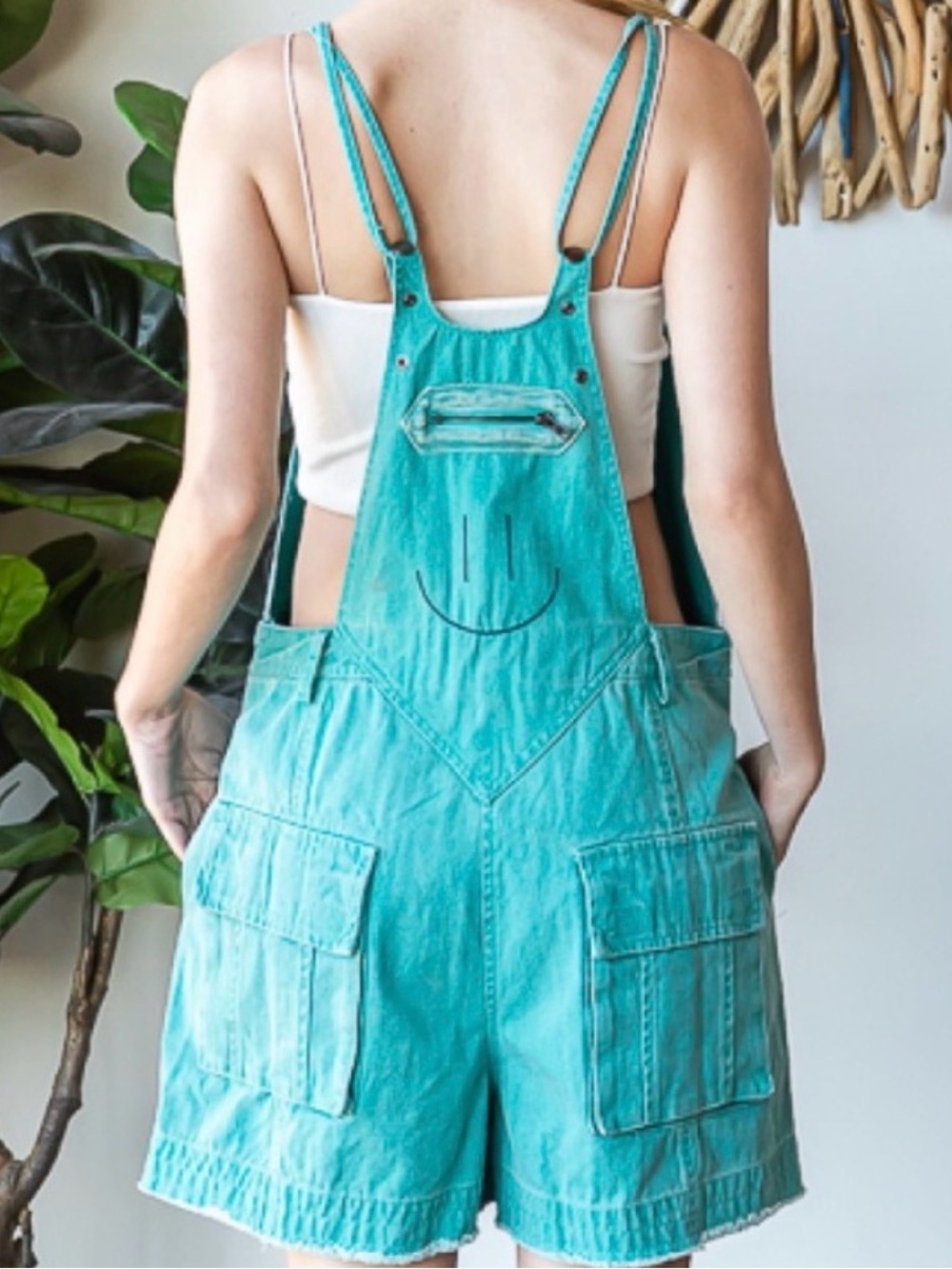 Oli & Hali Turquoise Short Overalls Romper SHORTS
SHORTALLS S